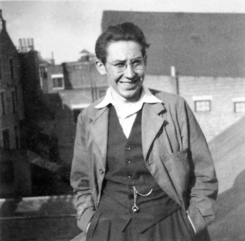 Portrait of Ronald Grant standing on the roof of the Playhouse Cinema, Aberdeen