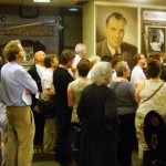 Visitors being shown around the Cinema Museum