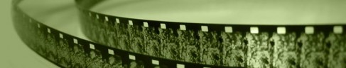 unrolled film showing frames of a Buster Keaton film