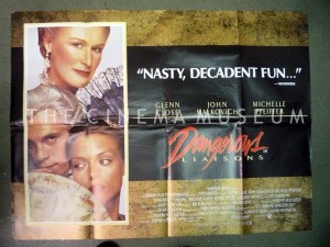 A poster for Dangerous Liaisons 