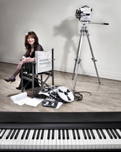 Debbie Wiseman with film set props