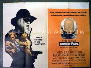 A poster for Family Plot