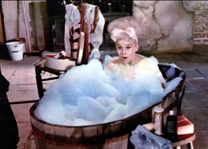 Barbara Windsor in bubble bath in Crooks in Cloisters (1964)