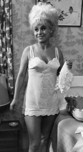 Barbara Windsor in her petticoat