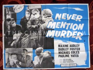 A poster for Never Mention Murder