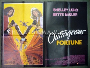 A poster for Outrageous Fortune