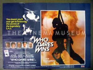 A poster for Who Dares Wins