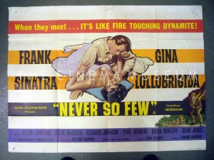 A poster for Never So Few