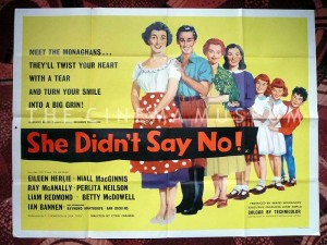 A poster for She Didn't Say No!