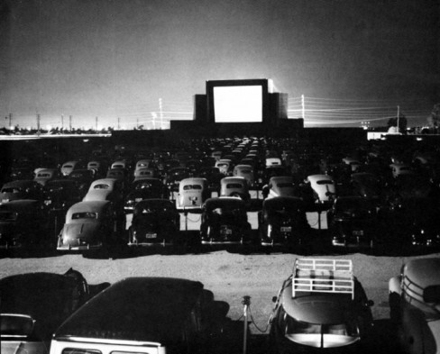 cars at a drive-in