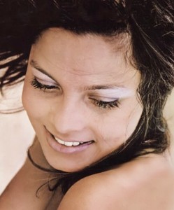 close-up of Françoise Pascal