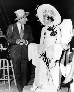 Cecil Beaton with Audrey Hepburn on the set of My Fair Lady