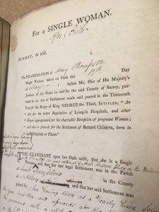 Single woman birth document