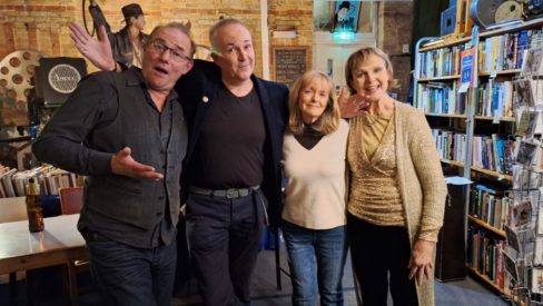 Toby Dale, Robert Ross, Georgina Moon and Madeline Smith at The Cinema Museum, December 2023
